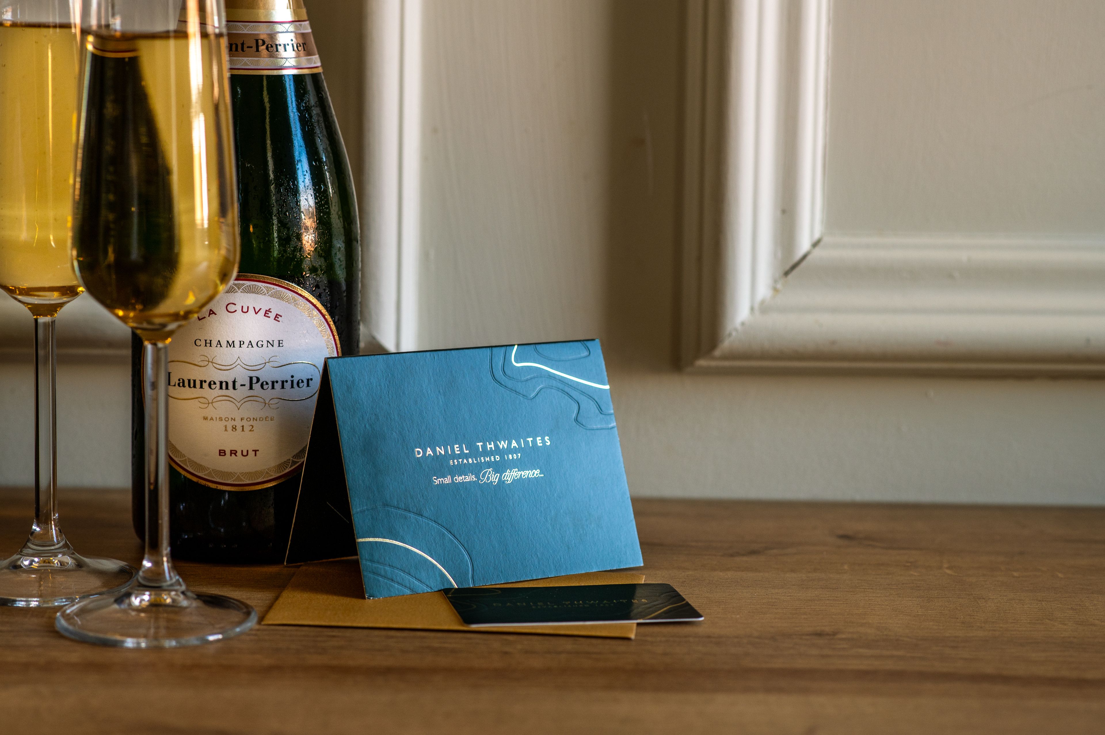 gift card and champagne