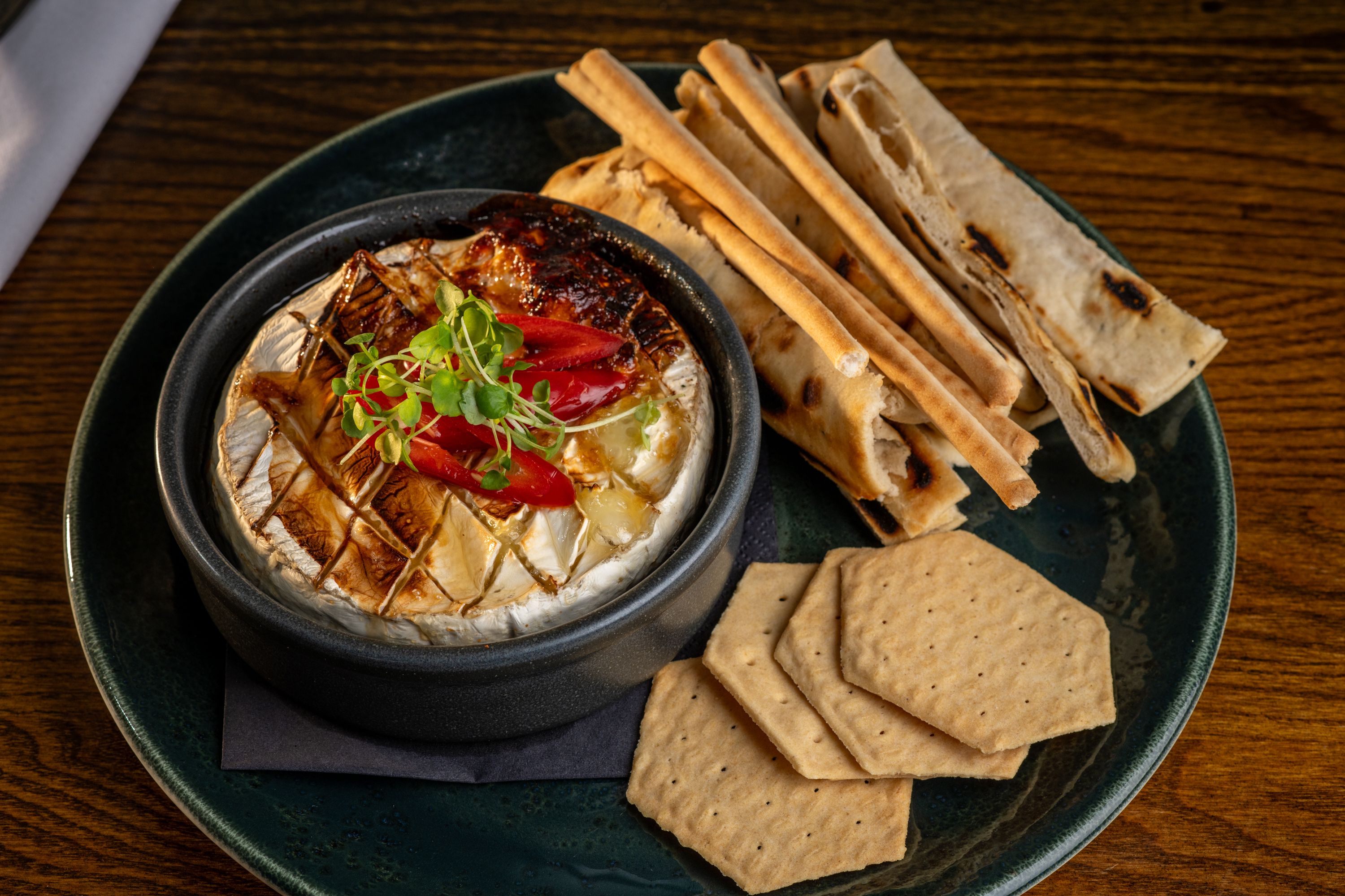 camembert and crackers